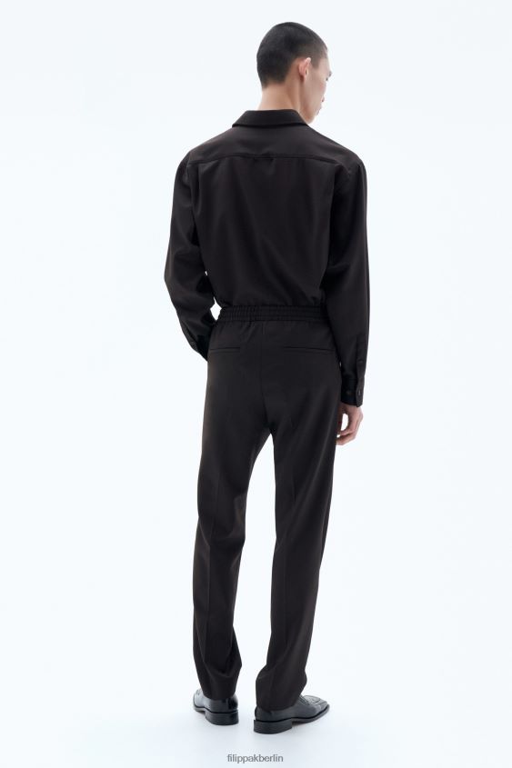 Filippa K L8HHT358 Bekleidung dunkelbraun Männer lässige Wollhose
