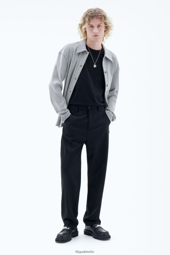 Filippa K L8HHT359 Bekleidung Schwarz Männer Mateo-Wollhose