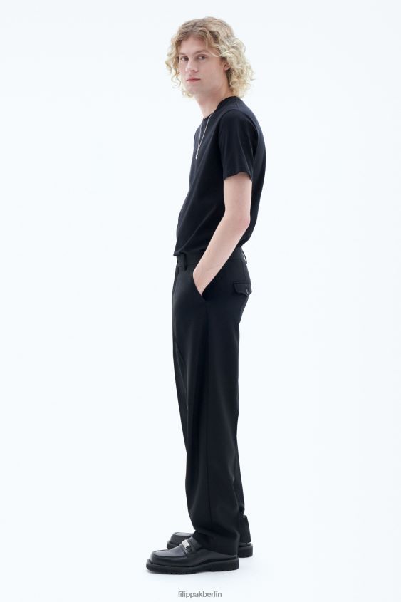 Filippa K L8HHT359 Bekleidung Schwarz Männer Mateo-Wollhose