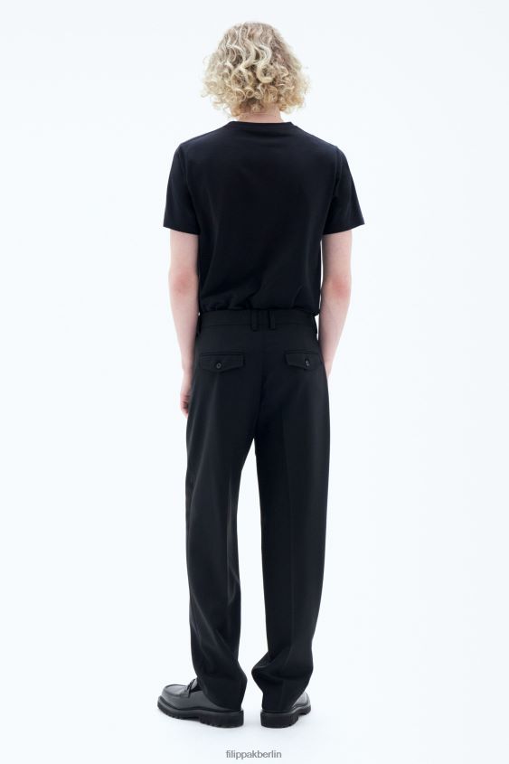 Filippa K L8HHT359 Bekleidung Schwarz Männer Mateo-Wollhose