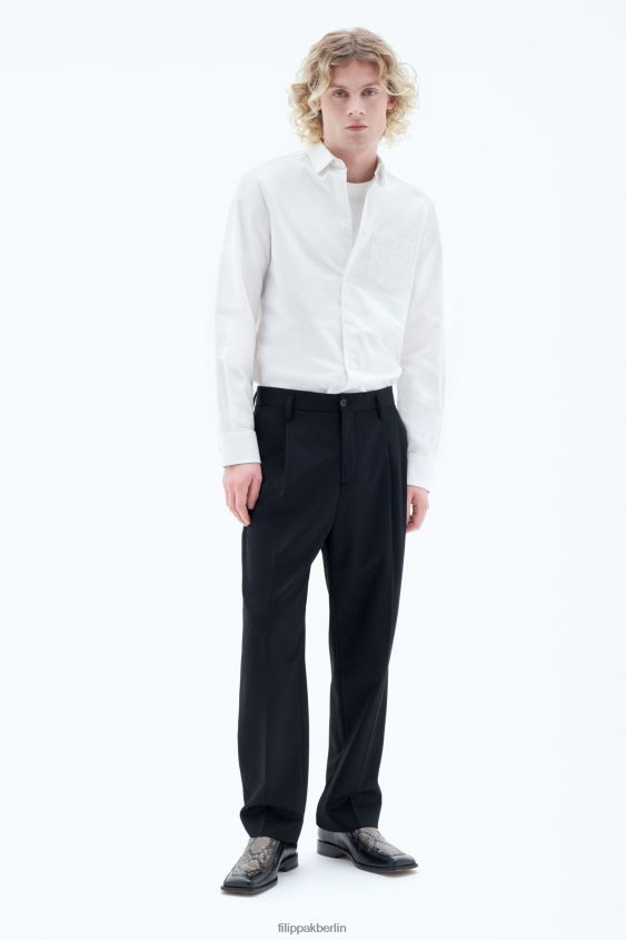 Filippa K L8HHT368 Bekleidung Schwarz Männer Samson-Wollhose