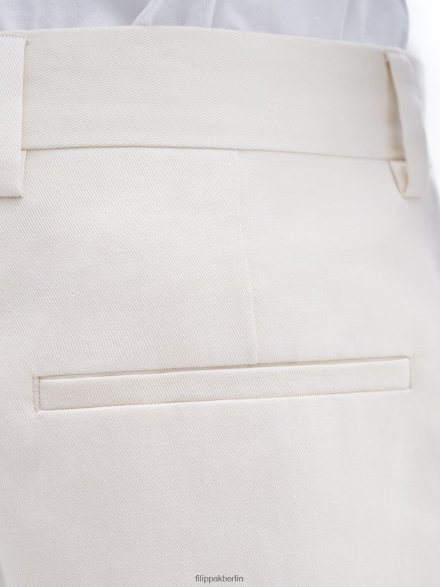Filippa K L8HHT369 Bekleidung knochenweiß Männer Hose aus Mateo-Baumwollleinen