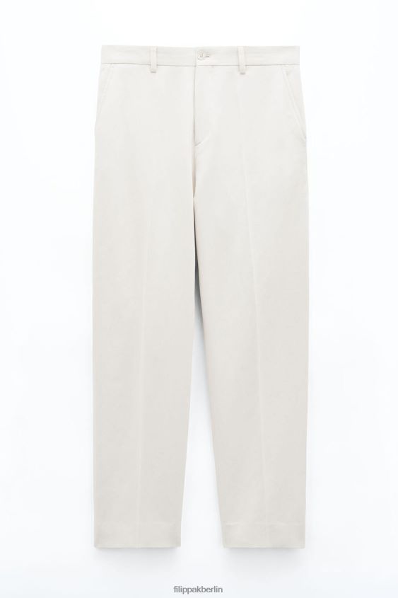 Filippa K L8HHT369 Bekleidung knochenweiß Männer Hose aus Mateo-Baumwollleinen