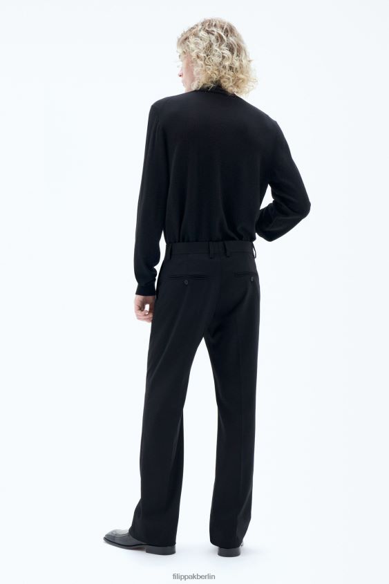 Filippa K L8HHT370 Bekleidung Schwarz Männer Bootcut-Reißverschlusshose