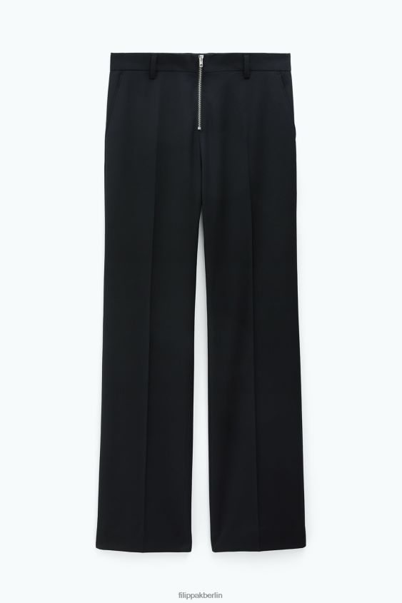 Filippa K L8HHT370 Bekleidung Schwarz Männer Bootcut-Reißverschlusshose