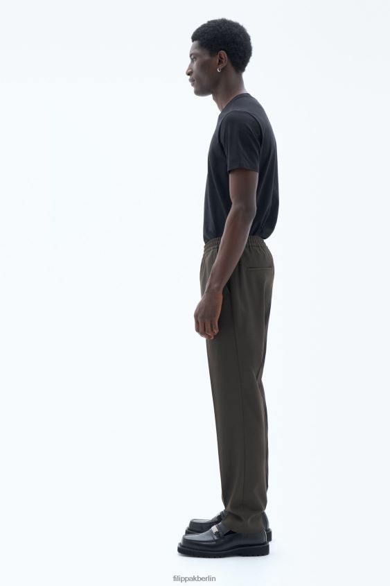 Filippa K L8HHT371 Bekleidung dunkles Waldgrün Männer lässige Wollhose