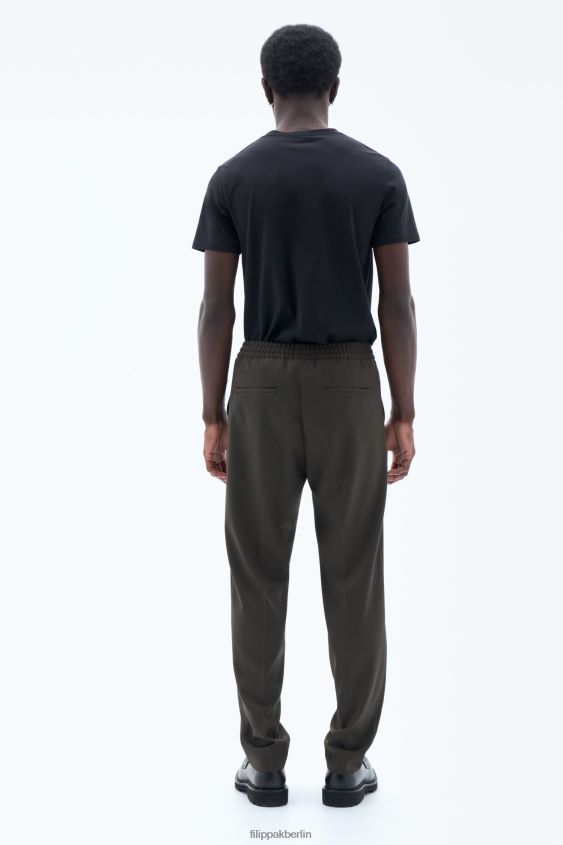 Filippa K L8HHT371 Bekleidung dunkles Waldgrün Männer lässige Wollhose