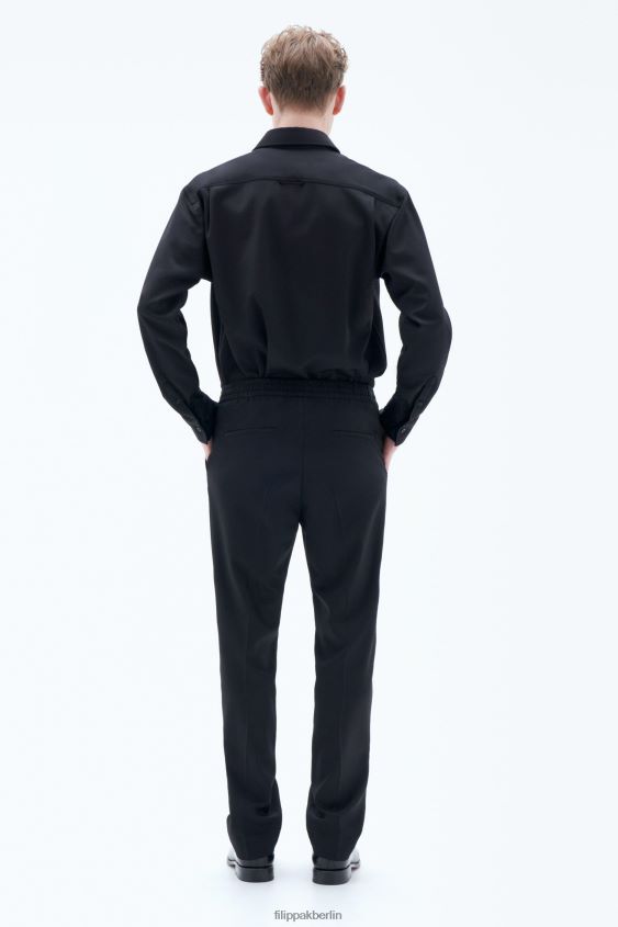 Filippa K L8HHT372 Bekleidung Schwarz Männer lässige Wollhose