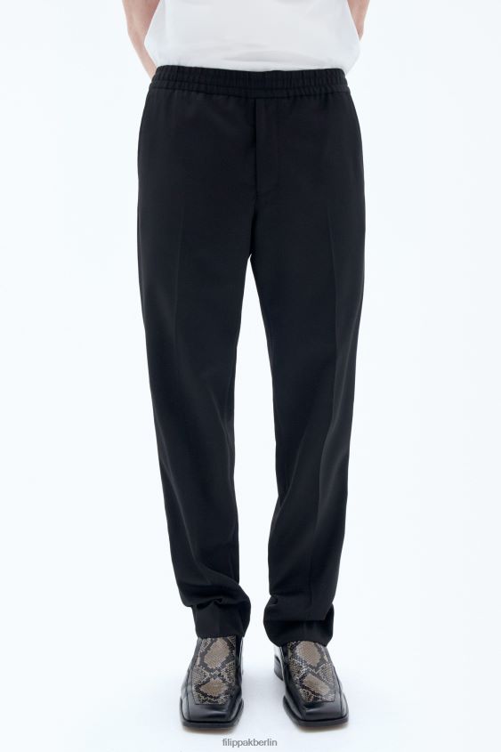 Filippa K L8HHT372 Bekleidung Schwarz Männer lässige Wollhose