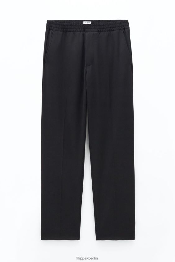Filippa K L8HHT372 Bekleidung Schwarz Männer lässige Wollhose