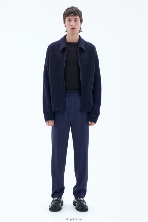 Filippa K L8HHT375 Bekleidung Französische Marine Männer lässige Wollhose