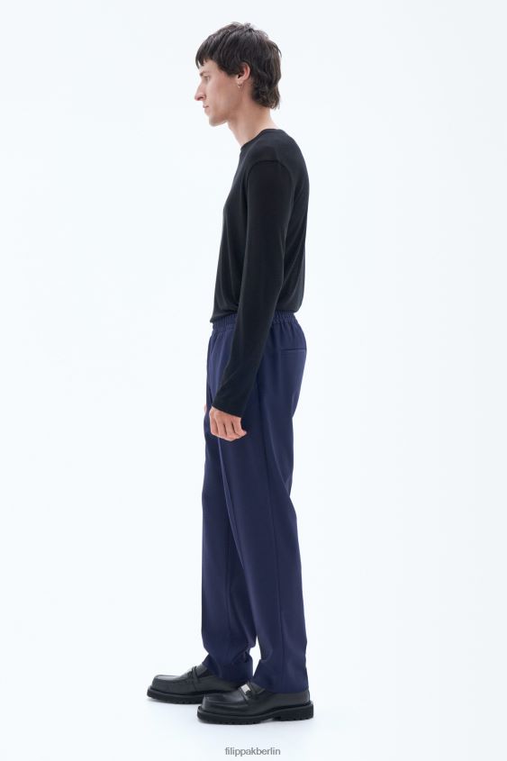 Filippa K L8HHT375 Bekleidung Französische Marine Männer lässige Wollhose