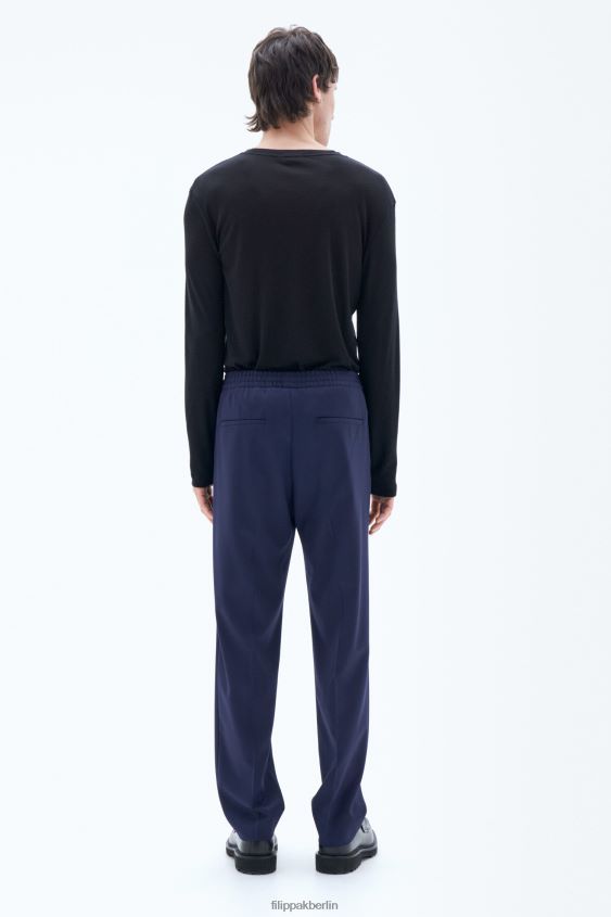 Filippa K L8HHT375 Bekleidung Französische Marine Männer lässige Wollhose