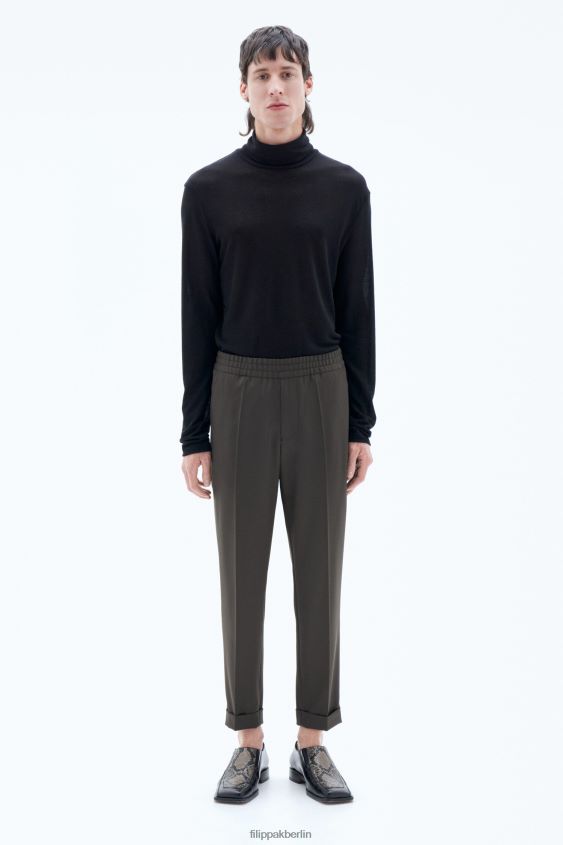 Filippa K L8HHT378 Bekleidung dunkles Waldgrün Männer Kurze Hose aus Frottee