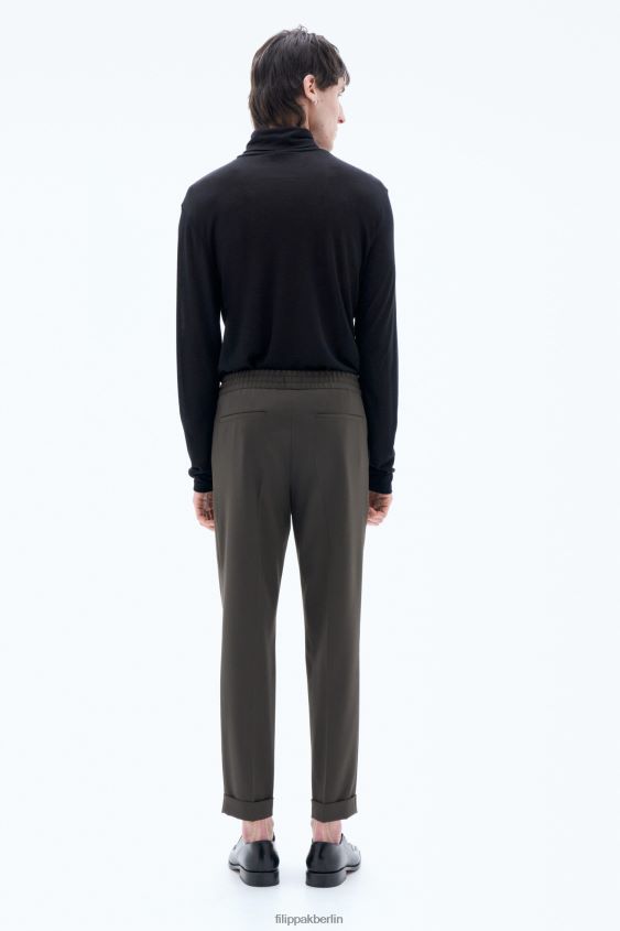 Filippa K L8HHT378 Bekleidung dunkles Waldgrün Männer Kurze Hose aus Frottee