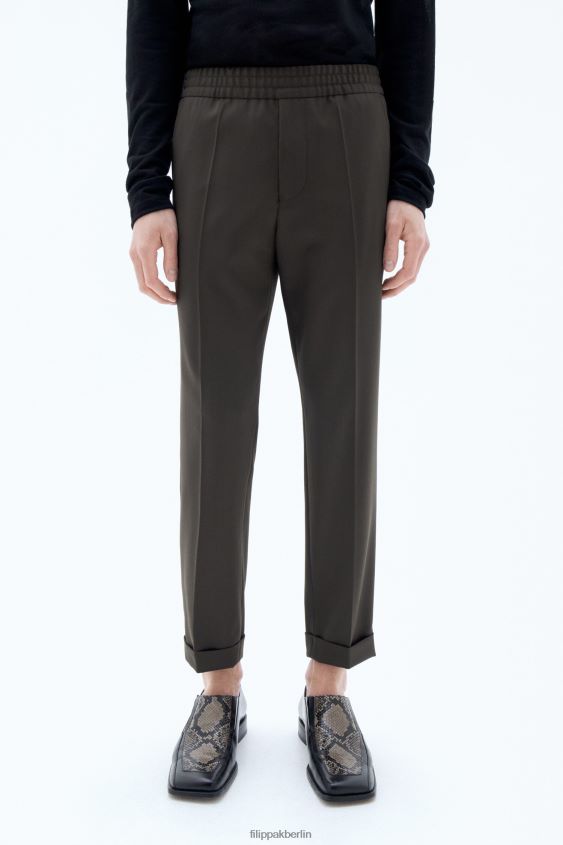Filippa K L8HHT378 Bekleidung dunkles Waldgrün Männer Kurze Hose aus Frottee