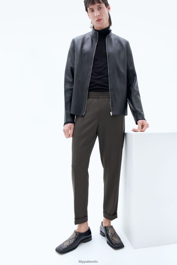 Filippa K L8HHT378 Bekleidung dunkles Waldgrün Männer Kurze Hose aus Frottee