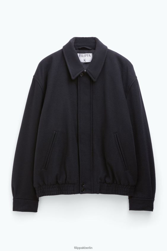 Filippa K L8HHT253 Bekleidung Schwarz Männer Bomberjacke aus Wolle