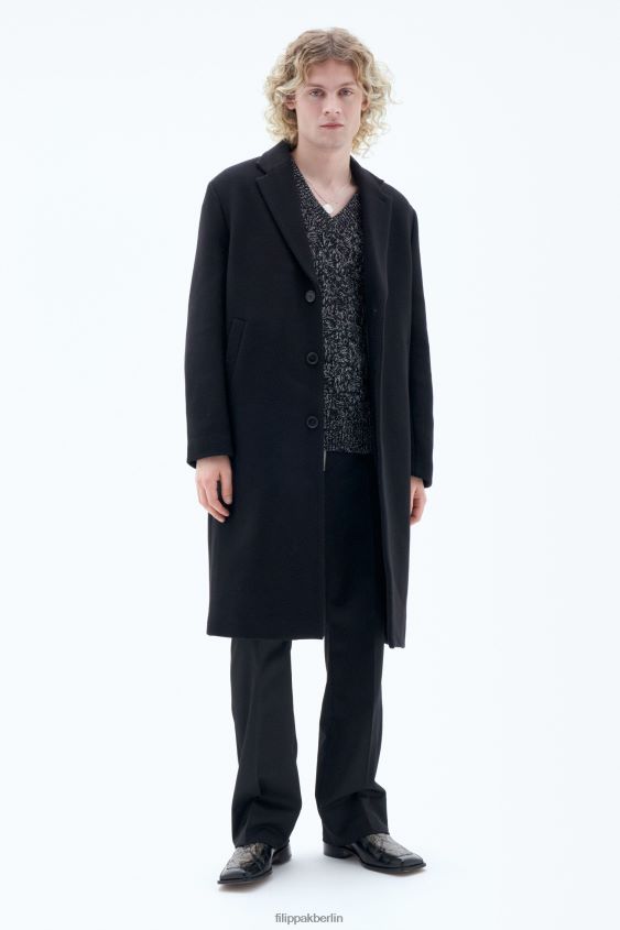 Filippa K L8HHT254 Bekleidung Schwarz Männer Londoner Mantel