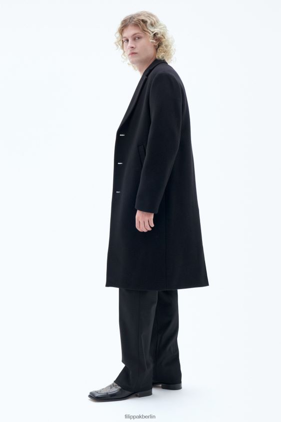 Filippa K L8HHT254 Bekleidung Schwarz Männer Londoner Mantel