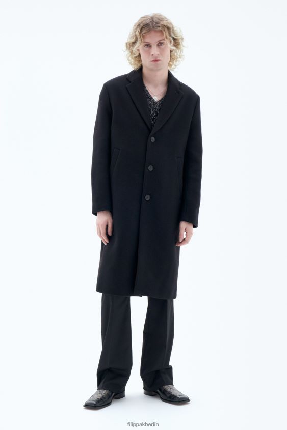 Filippa K L8HHT254 Bekleidung Schwarz Männer Londoner Mantel
