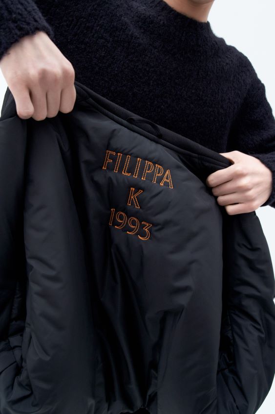 Filippa K L8HHT255 Bekleidung Schwarz Männer zerknitterte Bomberjacke