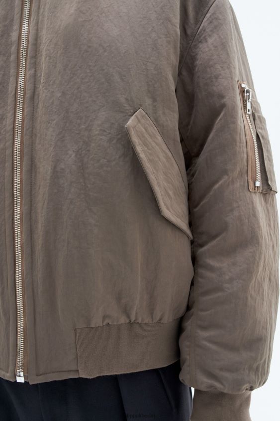 Filippa K L8HHT256 Bekleidung Nougat Männer zerknitterte Bomberjacke