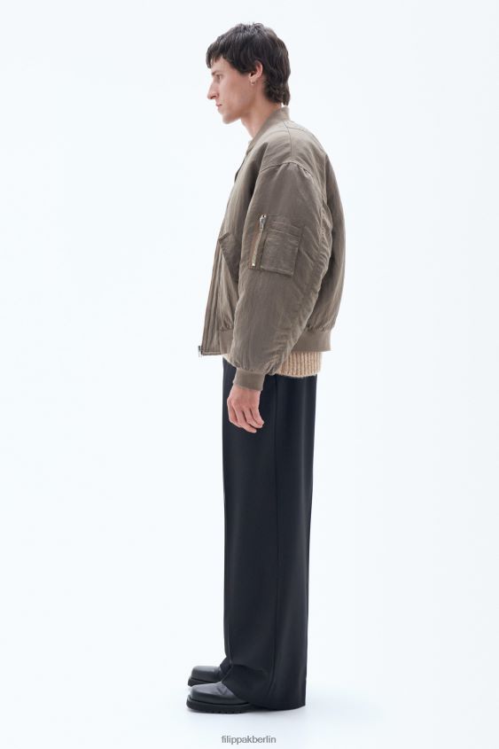 Filippa K L8HHT256 Bekleidung Nougat Männer zerknitterte Bomberjacke