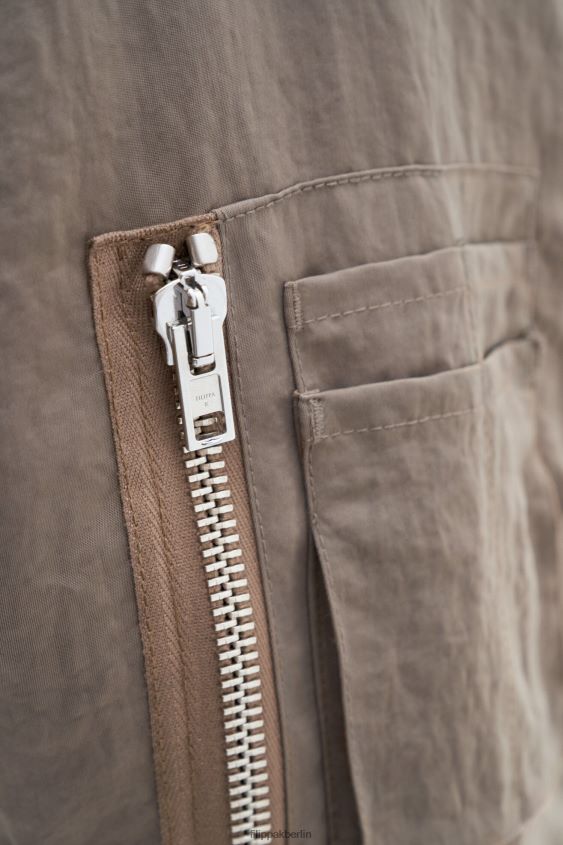 Filippa K L8HHT256 Bekleidung Nougat Männer zerknitterte Bomberjacke