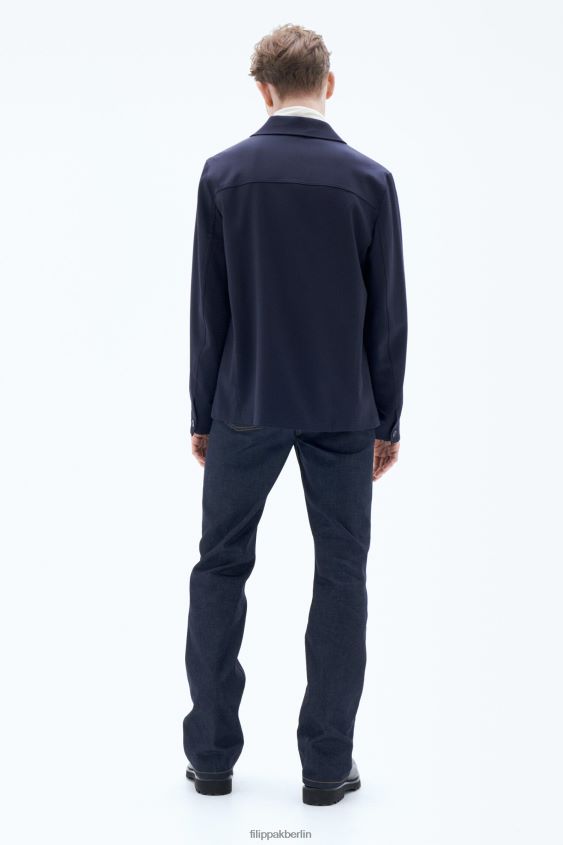 Filippa K L8HHT257 Bekleidung Marine Männer Jacke aus Louis-Gabardine