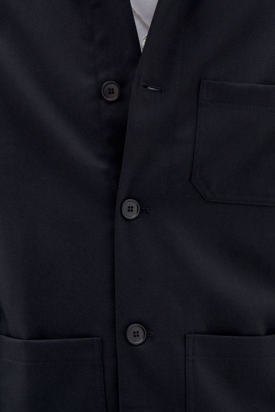 Filippa K L8HHT261 Bekleidung Schwarz Männer Jacke aus Louis-Gabardine