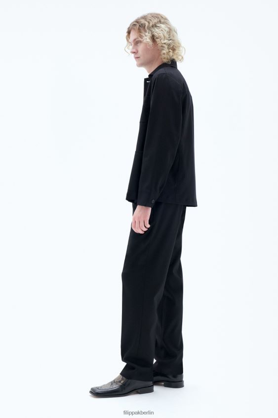 Filippa K L8HHT261 Bekleidung Schwarz Männer Jacke aus Louis-Gabardine