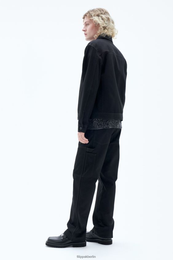 Filippa K L8HHT262 Bekleidung Schwarz Männer Arbeitsjacke aus Baumwolle