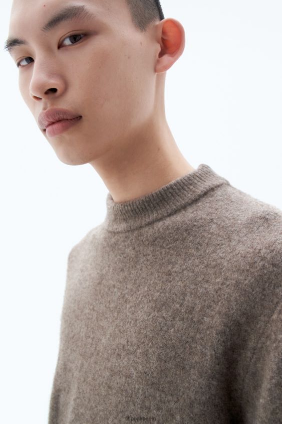 Filippa K L8HHT268 Bekleidung dunkle Taupe-Melange Männer Johannes-Yak-Pullover