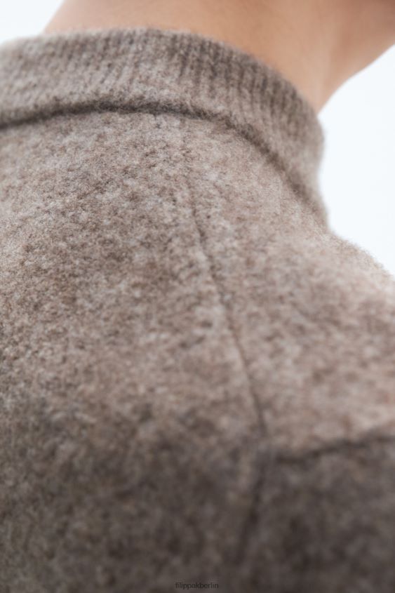 Filippa K L8HHT268 Bekleidung dunkle Taupe-Melange Männer Johannes-Yak-Pullover