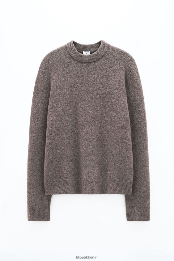 Filippa K L8HHT268 Bekleidung dunkle Taupe-Melange Männer Johannes-Yak-Pullover