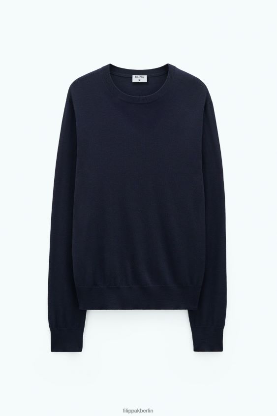Filippa K L8HHT275 Bekleidung Marine Männer Merinopullover