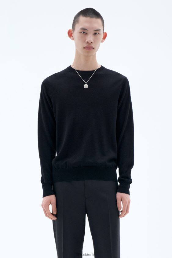 Filippa K L8HHT286 Bekleidung Schwarz Männer Merinopullover