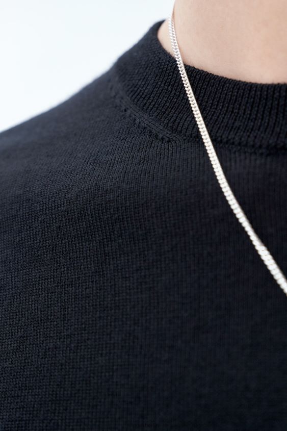 Filippa K L8HHT286 Bekleidung Schwarz Männer Merinopullover