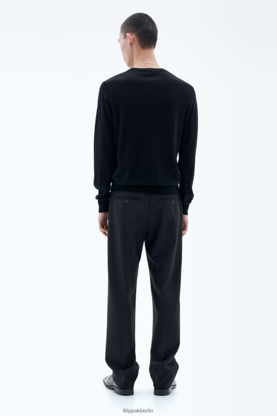 Filippa K L8HHT286 Bekleidung Schwarz Männer Merinopullover