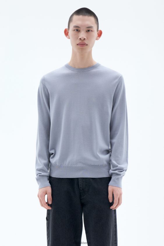 Filippa K L8HHT290 Bekleidung Nebelblau Männer Merinopullover