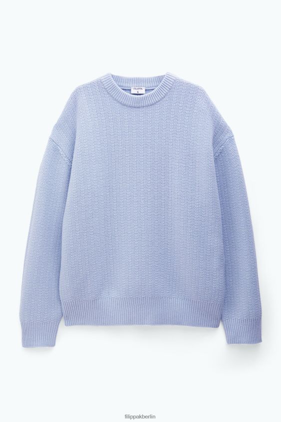Filippa K L8HHT291 Bekleidung Eisblau Männer Strukturpullover