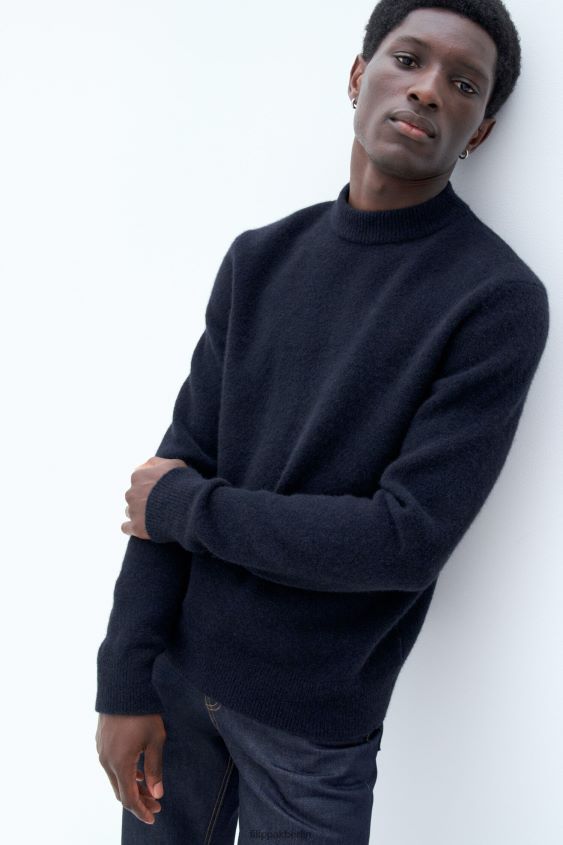 Filippa K L8HHT297 Bekleidung dunkles Marineblau Männer Johannes-Yak-Pullover