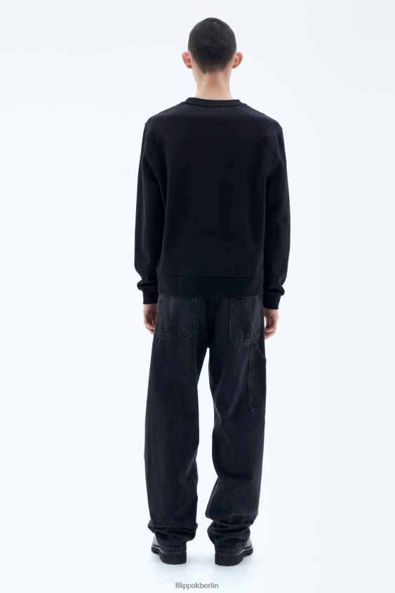 Filippa K L8HHT283 Bekleidung Schwarz Männer Gustav-Sweatshirt
