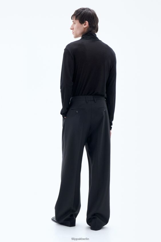 Filippa K L8HHT303 Bekleidung Schwarz Männer Jersey-Top mit Rollkragen