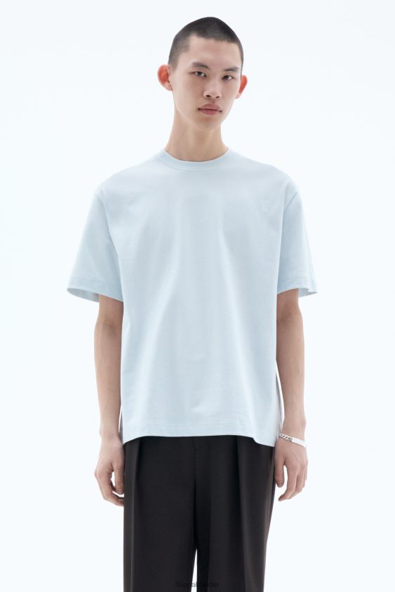 Filippa K L8HHT307 Bekleidung Eisblau Männer Schweres T-Shirt mit Rundhalsausschnitt