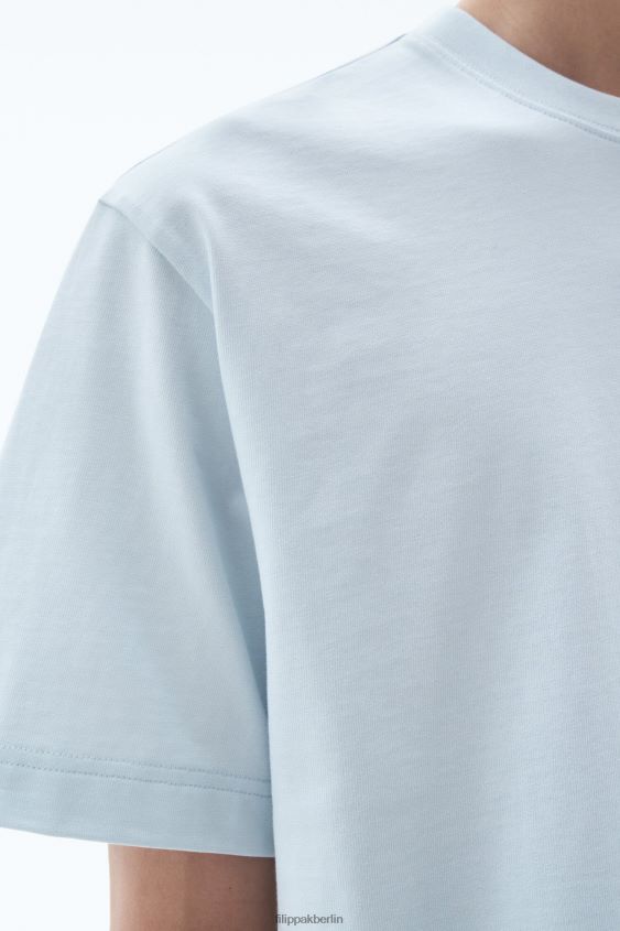 Filippa K L8HHT307 Bekleidung Eisblau Männer Schweres T-Shirt mit Rundhalsausschnitt