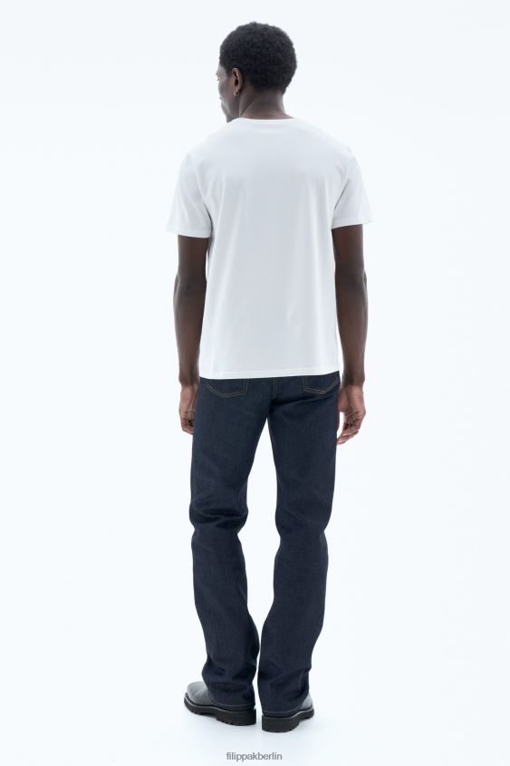 Filippa K L8HHT308 Bekleidung Weiß Männer T-Shirt aus Stretch-Baumwolle