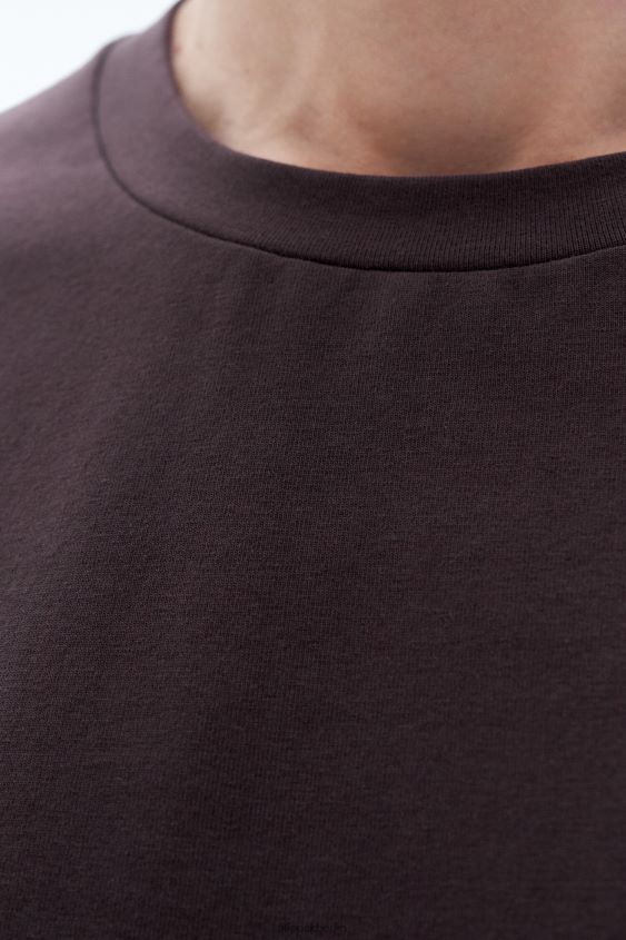 Filippa K L8HHT309 Bekleidung dunkle Schokolade Männer T-Shirt aus Stretch-Baumwolle