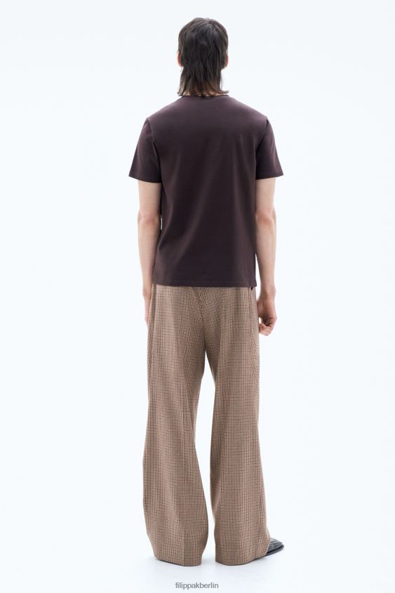 Filippa K L8HHT309 Bekleidung dunkle Schokolade Männer T-Shirt aus Stretch-Baumwolle